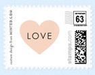 Pink Heart Love Stamp