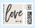 Script Monogram Love Stamp