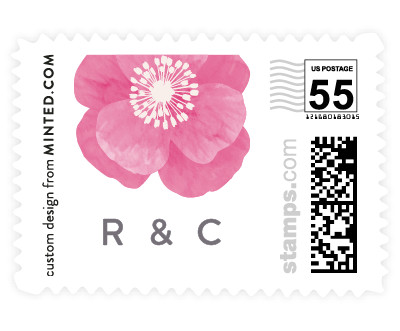 'Autumn Florals (C)' wedding stamp