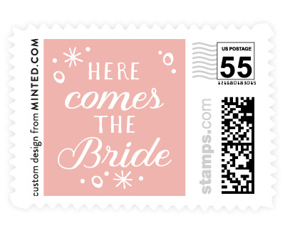 'Brunch And Bubbly' wedding stamp