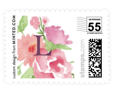 'Floral Bride-to-Be (B)' postage stamps