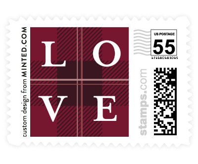 'Plaid About Love' wedding stamps