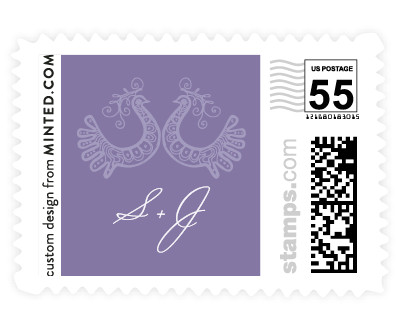 'Whimsical Peacock' stamp design