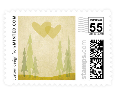 'In The Woods' stamp design