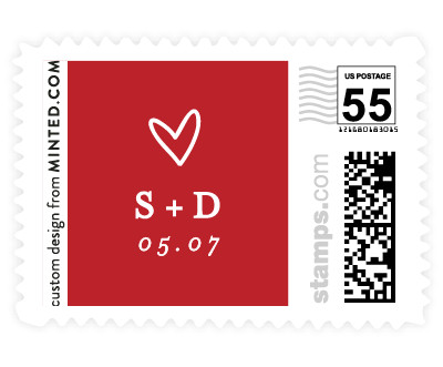 'Oh My Heart (E)' postage stamp