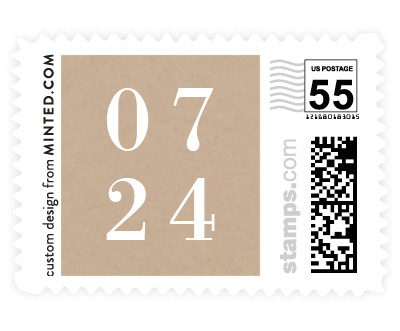 'Stacked Date (F)' stamp design