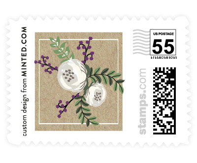 'Krafted Florals (D)' stamp