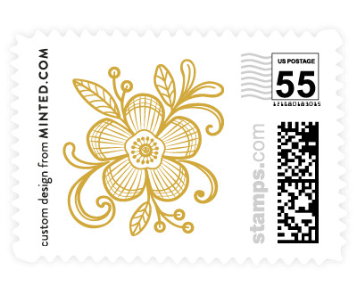 'Floral Embroidery (B)' postage stamp