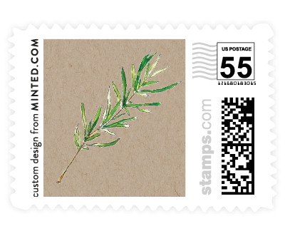 'Simple Sprigs (C)' postage stamp