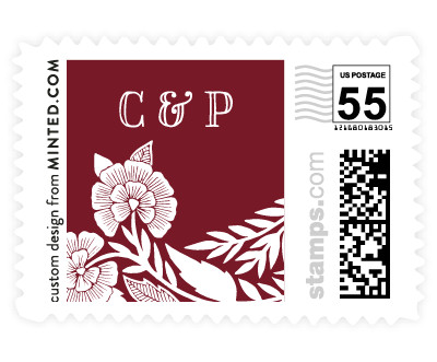 'Block Printed Border (D)' wedding stamps