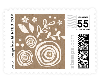 'Alabaster Florals (B)' stamp