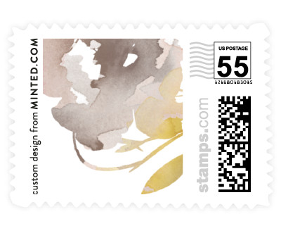 'Stately Florals (D)' stamp design