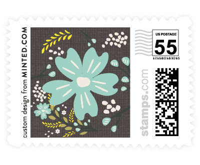 'Botanical Blooms' wedding stamp