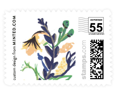 'Floral Hand Painted (C)' stamp design