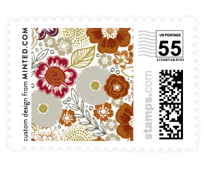 'Flower Box (C)' wedding stamps
