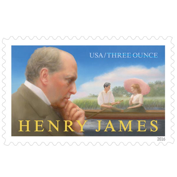 Henry James on a 3 ounce postage stamp