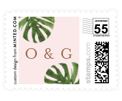 'Tropical Pair (C)' wedding postage