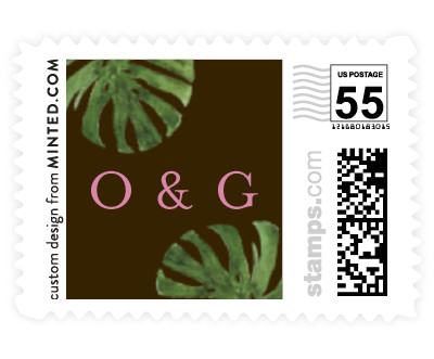 'Tropical Pair (D)' wedding stamp