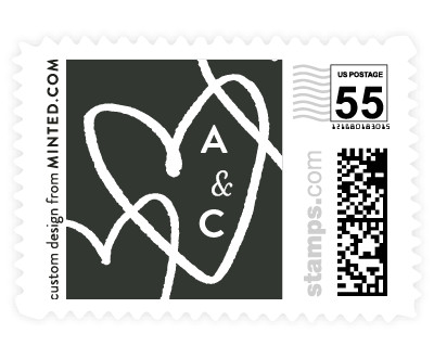 'Drawn Heart' wedding stamp