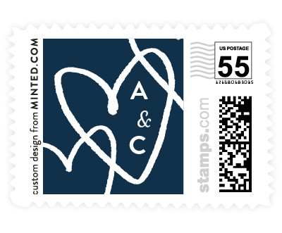 'Drawn Heart (C)' stamp design