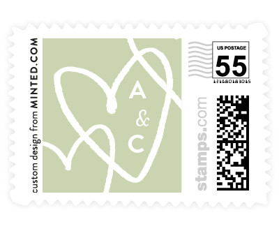 'Drawn Heart (D)' postage stamps