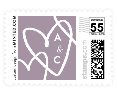 'Drawn Heart (E)' wedding stamps