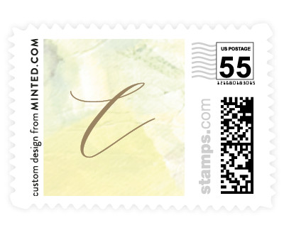 'Gilded Pastel Painting (D)' wedding stamp