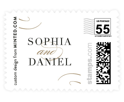 'Eat Drink And Rehearse' wedding postage