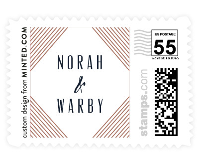 'Diamond Border (D)' wedding postage