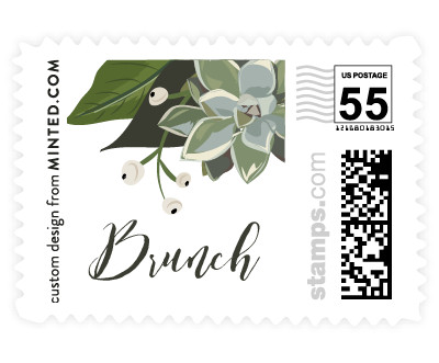 'Citrus & Greens' wedding stamps