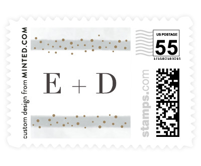 'Aquatic Glimmer (D)' wedding stamps