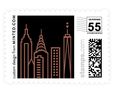 'Nyc City Scape (C)' wedding stamps