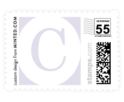 'Statement (E)' wedding postage