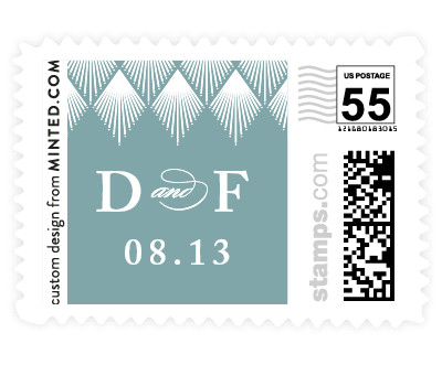 'Deco Fan Border (C)' stamp design