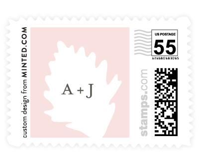 'Leaf Silhouette (B)' wedding stamps