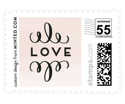 'Lovely' wedding stamp