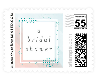 'Painterly (E)' wedding postage