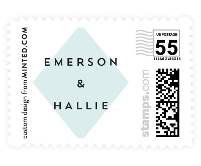 'Foiled Edge' wedding stamps