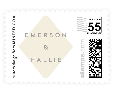 'Foiled Edge (F)' wedding postage