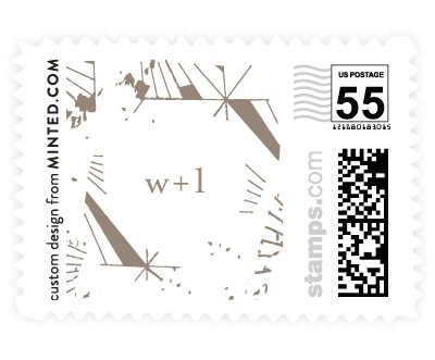 'Abstract AND Love' wedding stamp