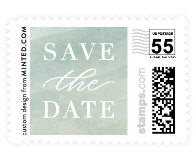 'Seaside Watercolor' postage stamp