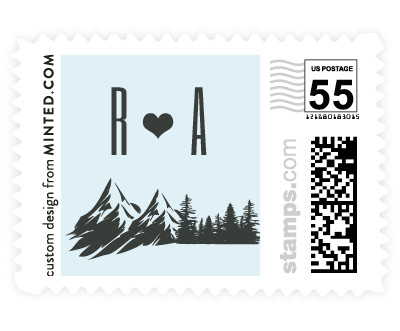 'Mountain Affair (B)' wedding stamp