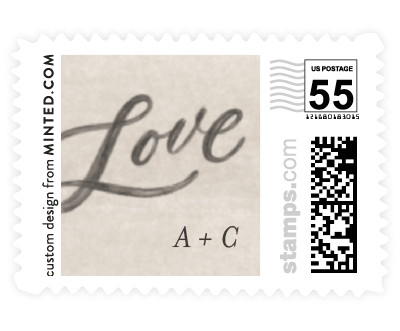 'Summertime Love' wedding stamp