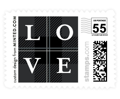 'Plaid About Love (B)' postage