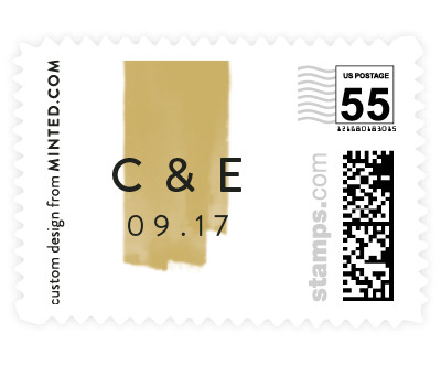 'Painterly (B)' wedding stamps
