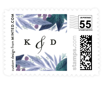 'Berry Leaves (C)' stamp design