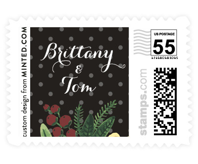 'Floral Bots & Polka Dots (B)' postage