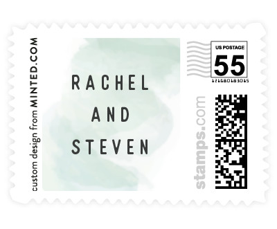 'Numbered Watercolor (B)' postage stamp