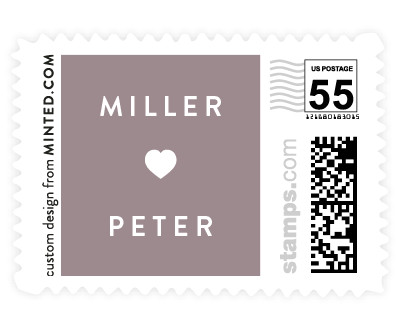 'Postmark (E)' wedding postage