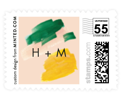 'Abstract Hamptons (C)' wedding stamp